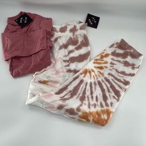 Bundle of Ava & Viv Tye Dye Sweatpants and Long Sleeve Tee 1X